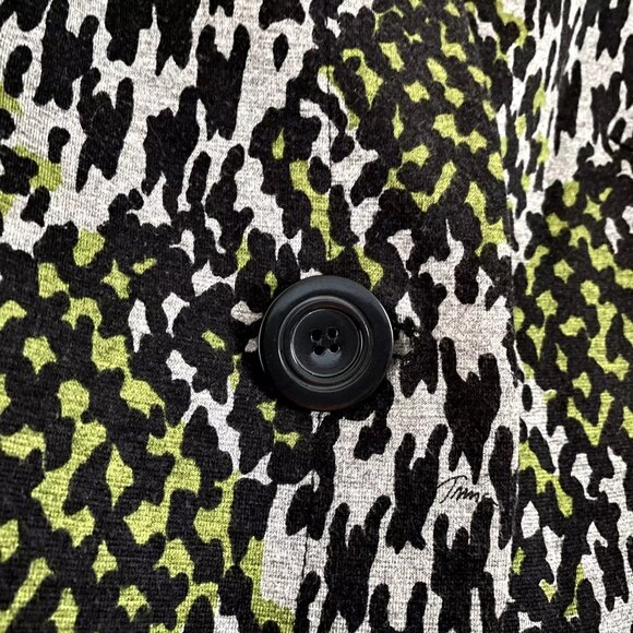 Trina Turk Stylish Cropped Jacket Trending Patchwork Pattern 3/4 Sleeves Sz 4 - Picture 9 of 11